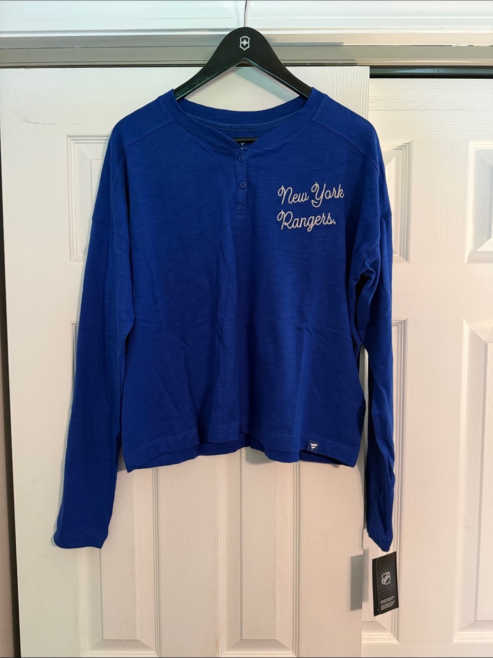 Fanatics Royal Blue New York Rangers Long-Sleeve Henley Tee